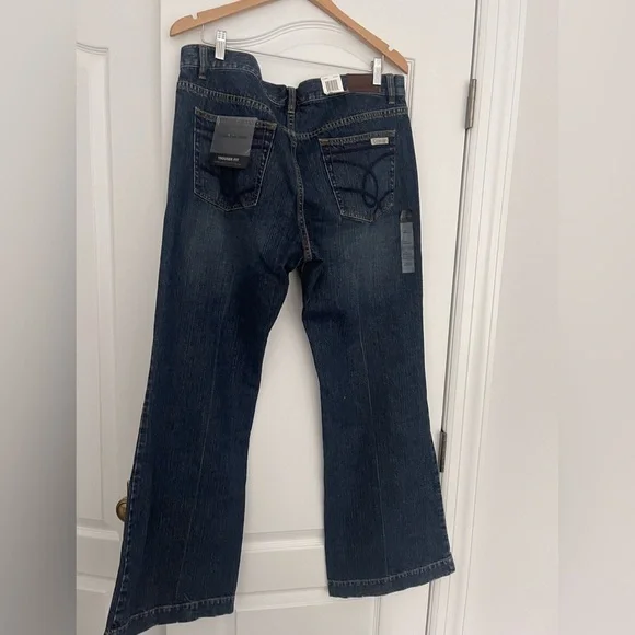Calvin Klein Jeans - Dark Blue Women's Trouser Jeans Size 14 NWT - Picture 2 of 8